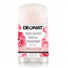 Дезодорант кристалл стик ДеоНат с розовой водой (Экстракт цветков Розы), 100 гр. 